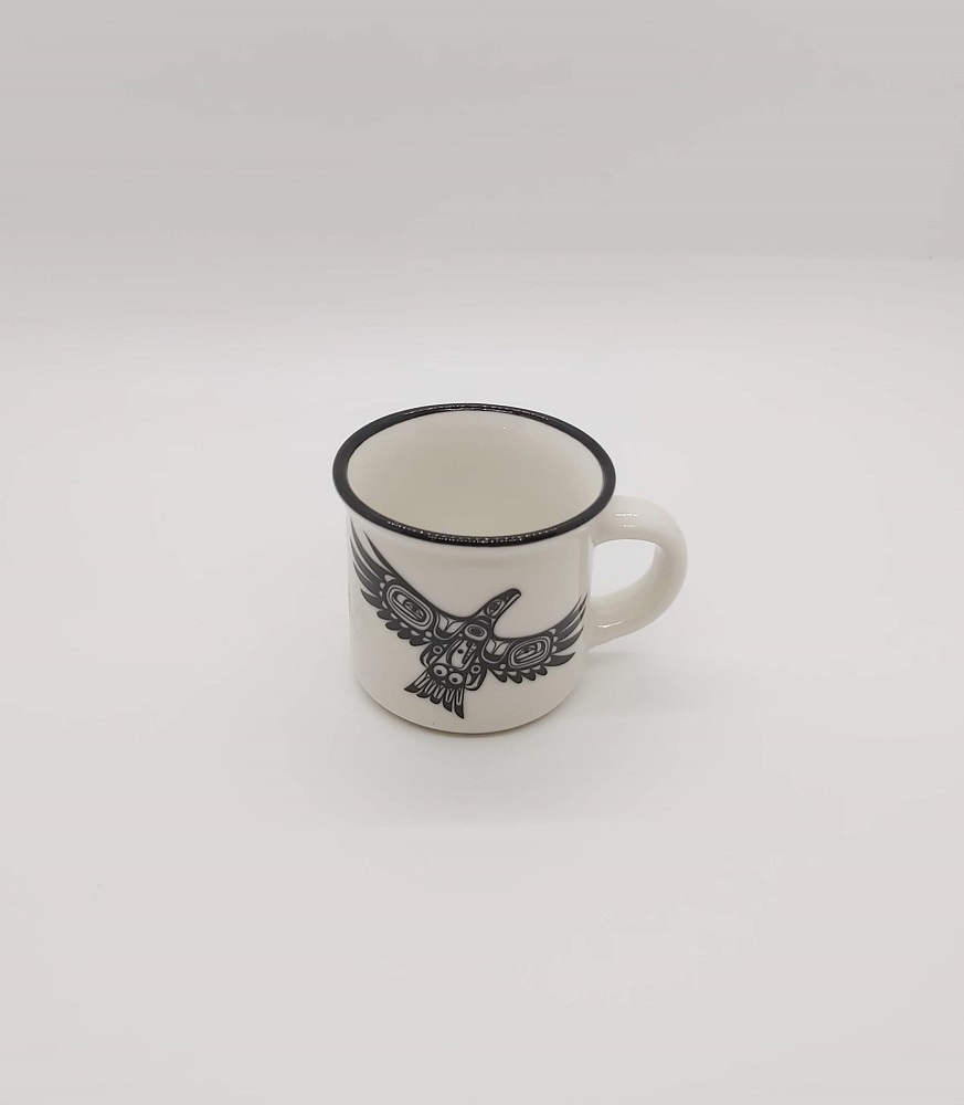 Ceramic Espresso Mugs - Set of 2 - Soaring Eagle